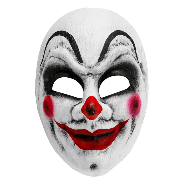 Maska na Halloween Biały Czerwony Klaun