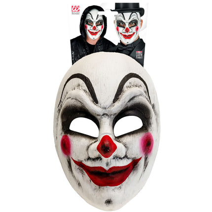 Maska na Halloween Biały Czerwony Klaun