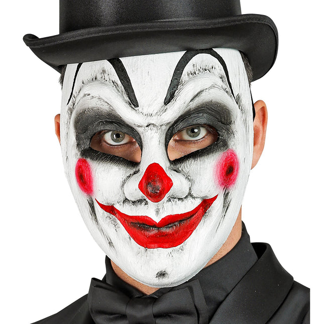 Maska na Halloween Biały Czerwony Klaun