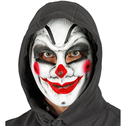 Maska na Halloween Biały Czerwony Klaun