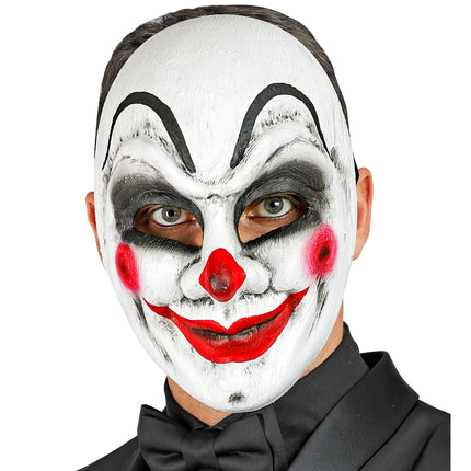 Maska na Halloween Biały Czerwony Klaun