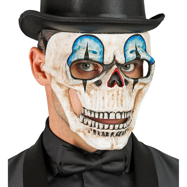 Maska na Halloween Niebieska Czaszka
