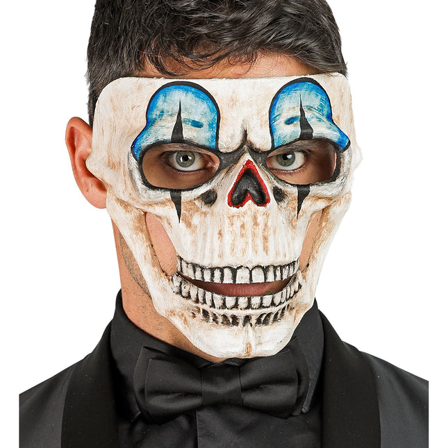 Maska na Halloween Niebieska Czaszka