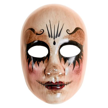 Lalka damska z maską na Halloween