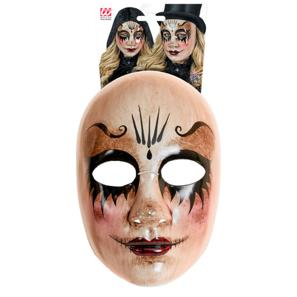 Lalka damska z maską na Halloween