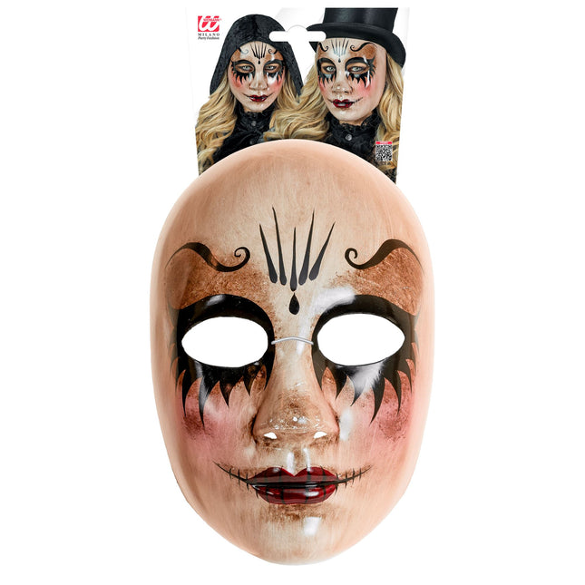 Lalka damska z maską na Halloween