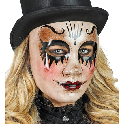 Lalka damska z maską na Halloween