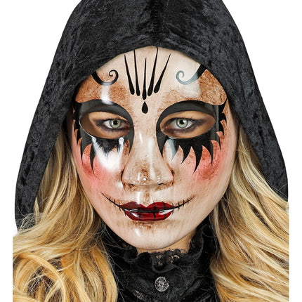 Lalka damska z maską na Halloween