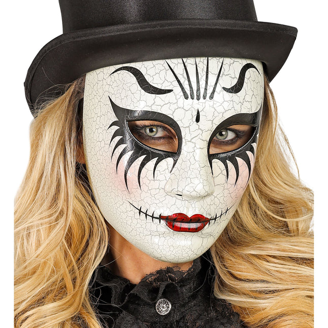 Maska na Halloween Straszna lalka damska