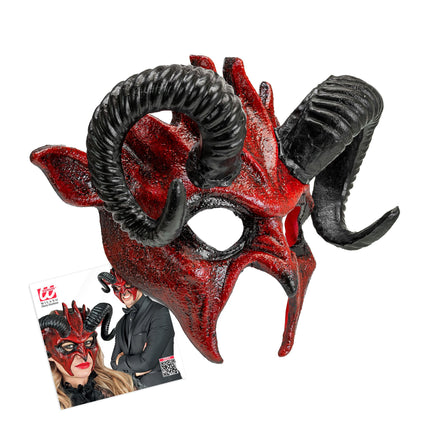 Maska na Halloween Czarny Diabeł