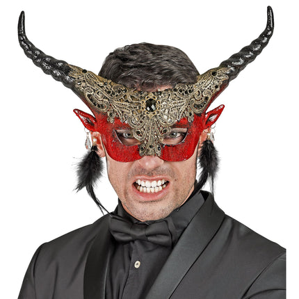 Halloweenowa maska na oczy Diabeł