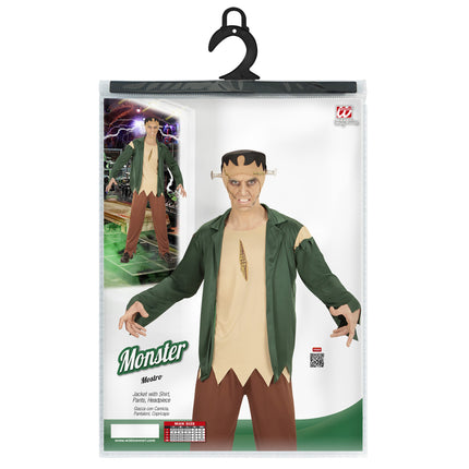 Kostium na Halloween Zielony Męski Zombie