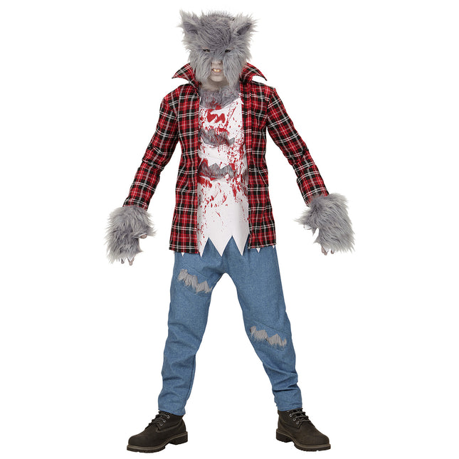 Kostium na Halloween Czerwony Niebieski Dziecko Wilkołak