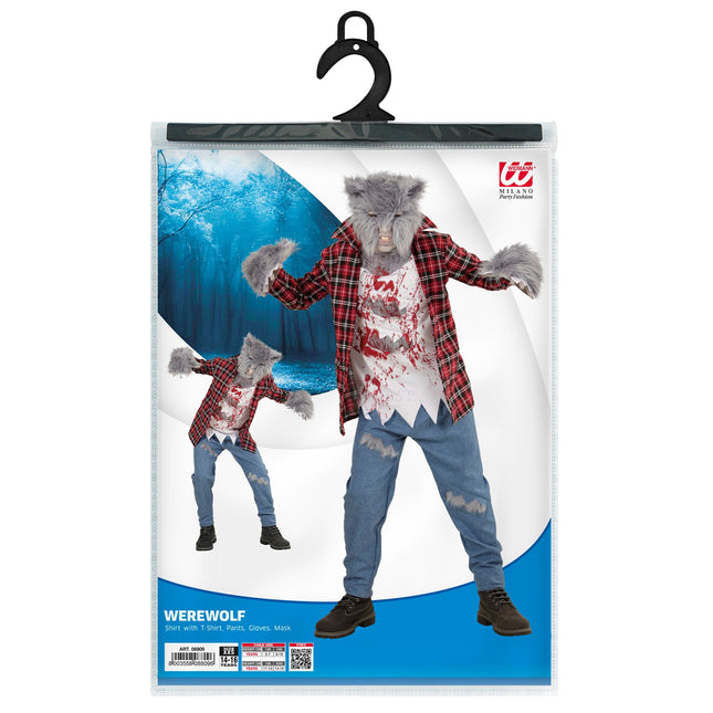 Kostium na Halloween Czerwony Niebieski Dziecko Wilkołak