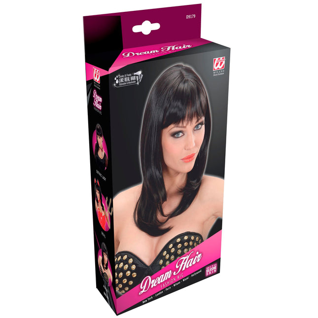 Czarna peruka Ashley