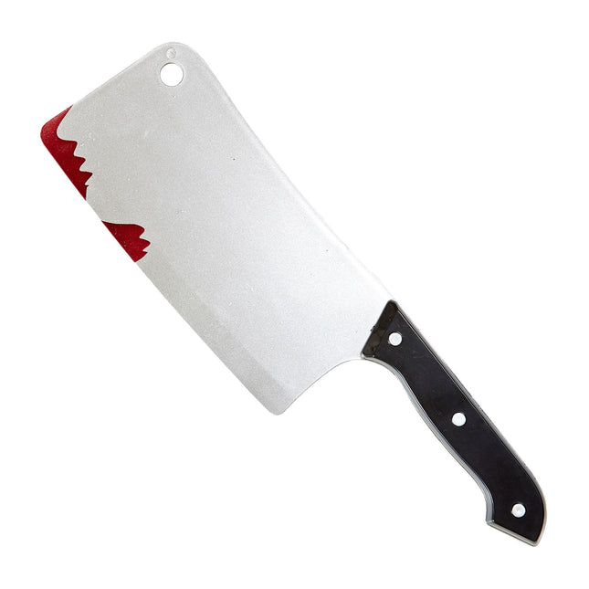 Fałszywy nóż na Halloween Krew 30 cm