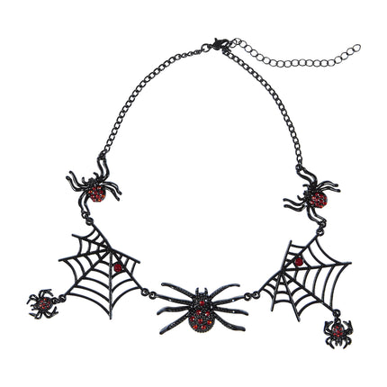 Naszyjnik na Halloween Czarne pająki