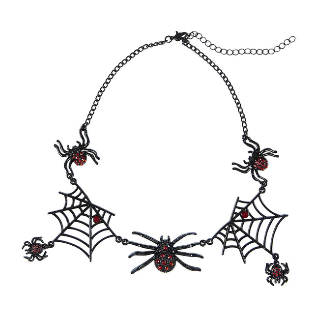 Naszyjnik na Halloween Czarne pająki