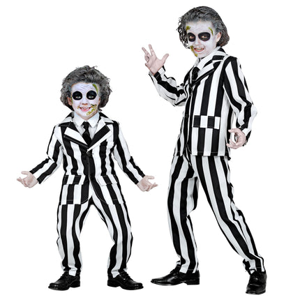 Kostium na Halloween czarno-biały duch dziecka