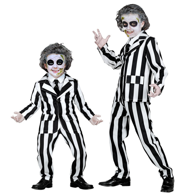Kostium na Halloween czarno-biały duch dziecka