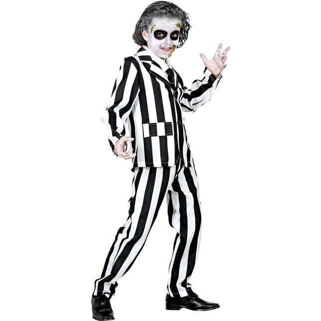 Kostium na Halloween czarno-biały duch dziecka