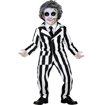 Kostium na Halloween czarno-biały duch dziecka