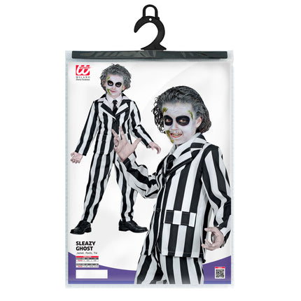 Kostium na Halloween czarno-biały duch dziecka