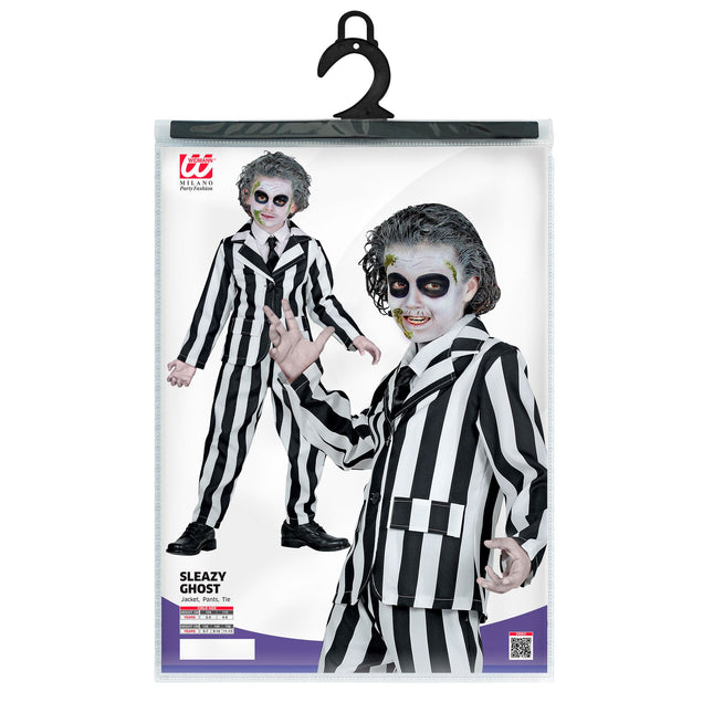 Kostium na Halloween czarno-biały duch dziecka