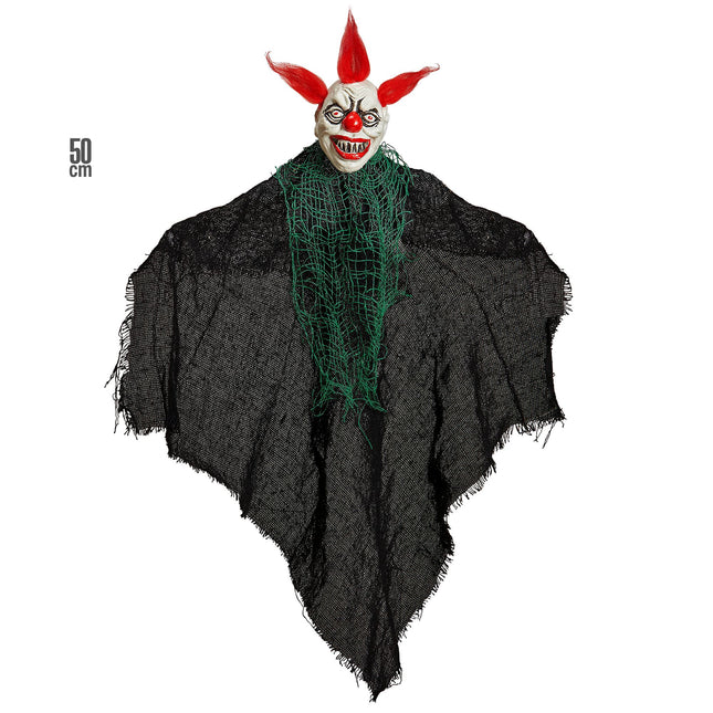Halloweenowa lalka klaun 50 cm