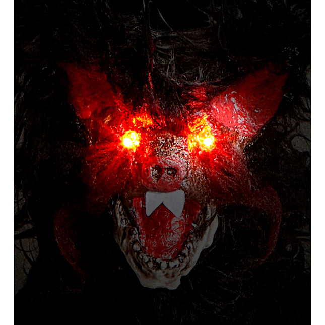Halloweenowy sztuczny nietoperz ze światłem 89 cm