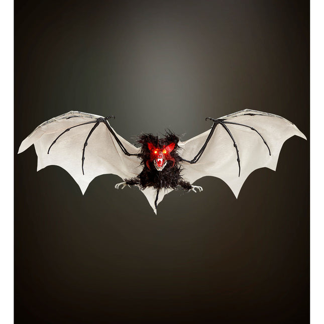Halloweenowy sztuczny nietoperz ze światłem 89 cm