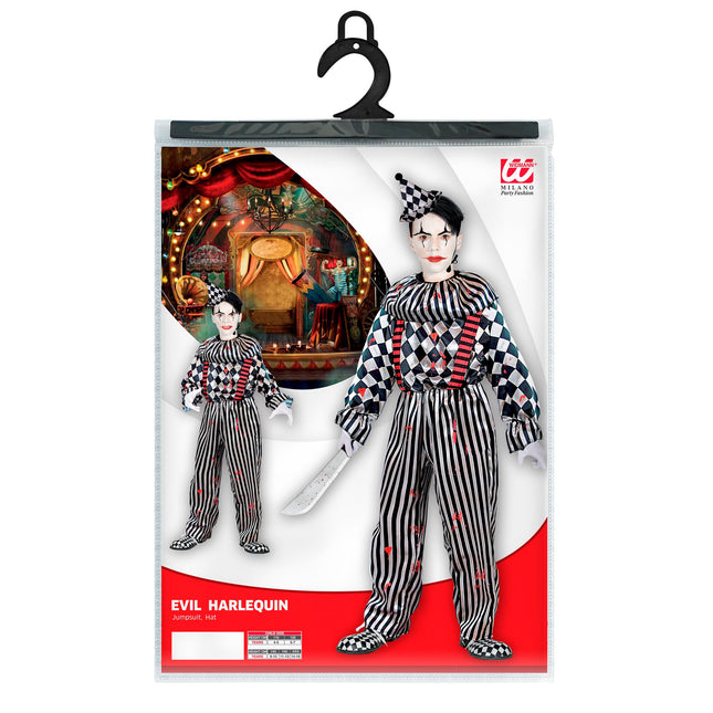 Kostium na Halloween dla dziecka Klaun 4 szt
