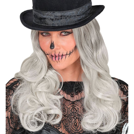 Peruka na Halloween – jasnoszara