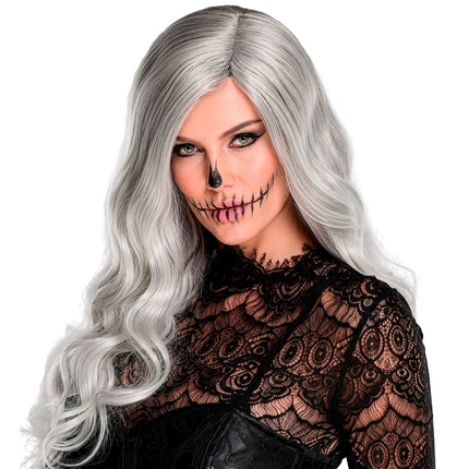 Peruka na Halloween – jasnoszara