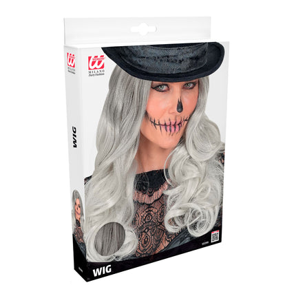 Peruka na Halloween – jasnoszara