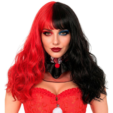 Peruka na Halloween – Arlekin z przedłużeniami włosów