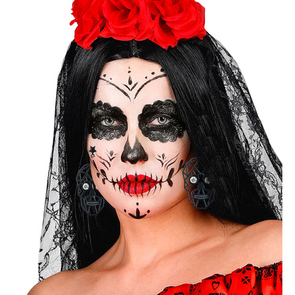 Kolczyki na Halloween z motywem szkieletów