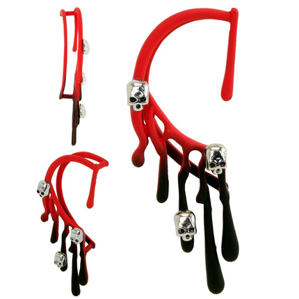 Halloween – sztuczne kolczyki typu ear cuff z motywem krwi