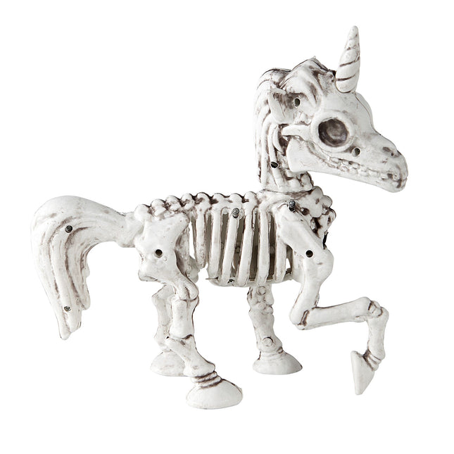 Halloweenowy szkielet jednorożca 18 cm