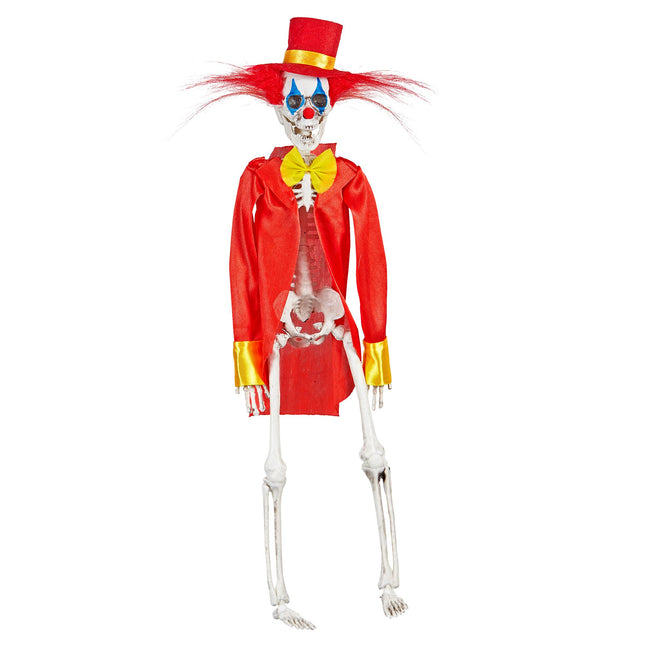 Halloweenowy szkielet klauna 40 cm