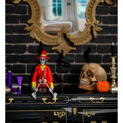 Halloweenowy szkielet klauna 40 cm