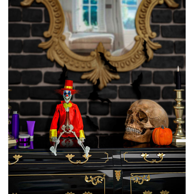 Halloweenowy szkielet klauna 40 cm