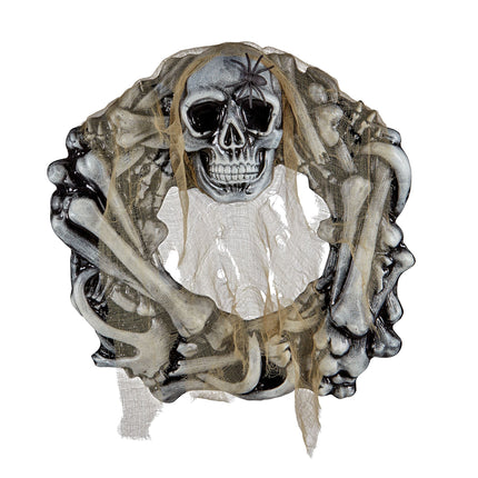 Halloweenowy wieniec z kości 50 cm