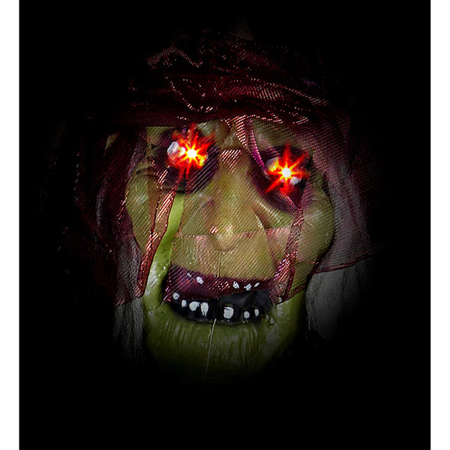 Halloweenowa lalka czarownica ze światłem 1.7m