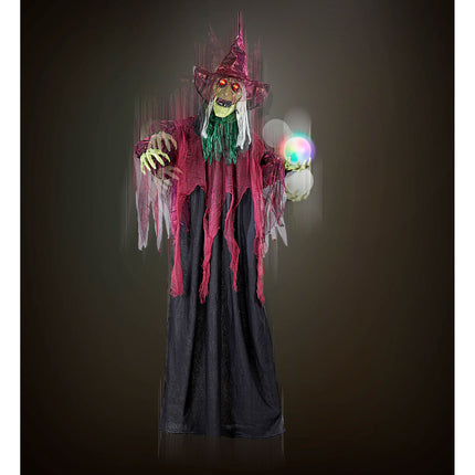 Halloweenowa lalka czarownica ze światłem 1.7m