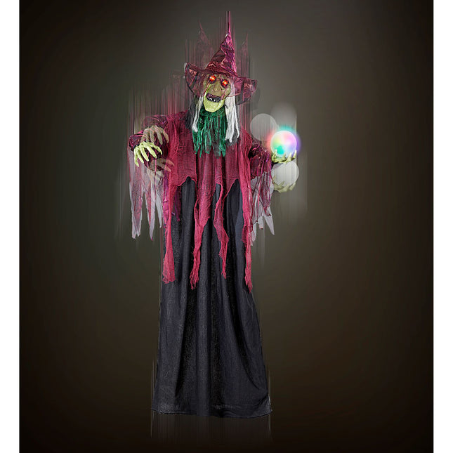 Halloweenowa lalka czarownica ze światłem 1.7m