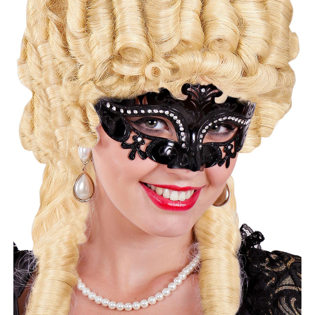 Czarna maska na oczy Black Venice