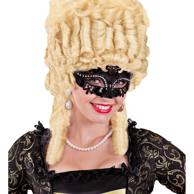 Czarna maska na oczy Black Venice