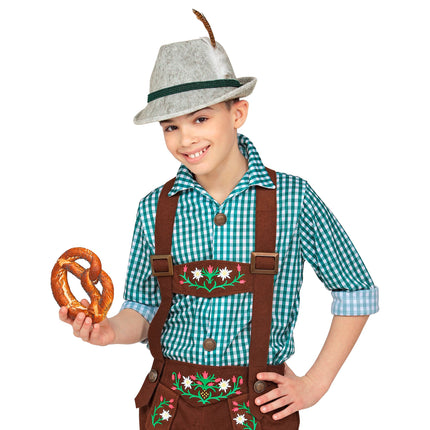 BAWARSKA FEDORA DZIECIĘCA Z PIÓRKIEM