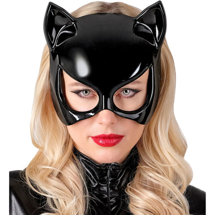 Maska na Halloween – czarny kot